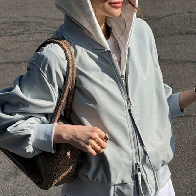 [난닝구]누아벤 레더후드점퍼