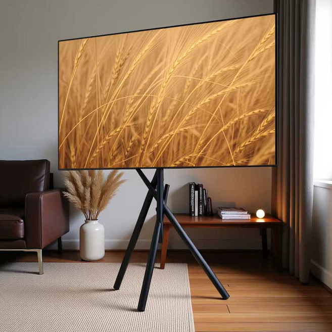 tv받침대다리 이젤 삼각대 스탠드 특대형 거치대 TV 스탠드, 43-90인치 특대형 / 블랙/하중60kg