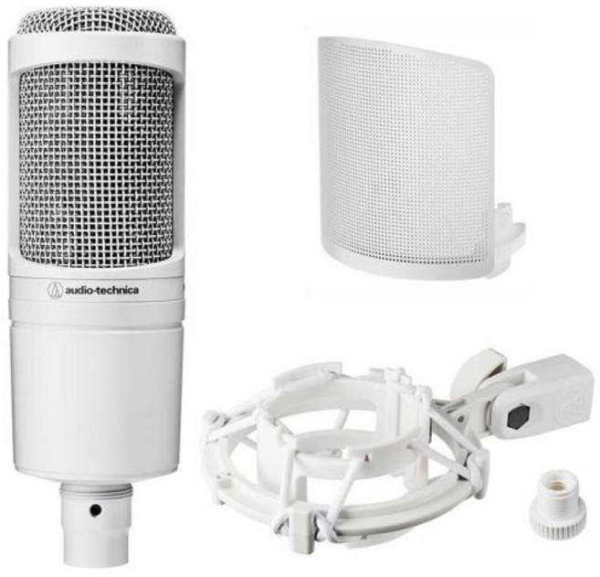 (audio-technica) 오디오테크니카 단일 지향성 콘덴서 마이크 AT2020 CWH (공식수입원)