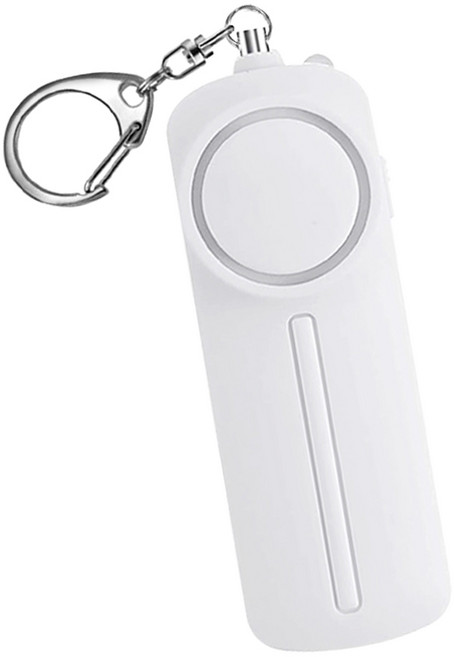 KeeBright 호신용 경보기 130dB 키링 경보기 여성 초등학생 책가방 방범부저 호신용 호루라기 입학선물, 화이트, 1개