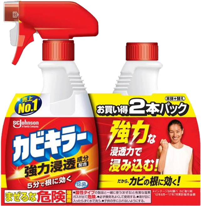 카비키라 곰팡이제거제 본품 리필 세트, 2개, 400ml