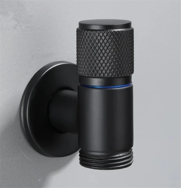 쿠쿠스토어 블랙 구리 세탁기 수도꼭지 솔리드 황동 싱글 콜드 월 마운트 G1 2 4 비브콕 야외 정원 풀 탭, 02 Black B