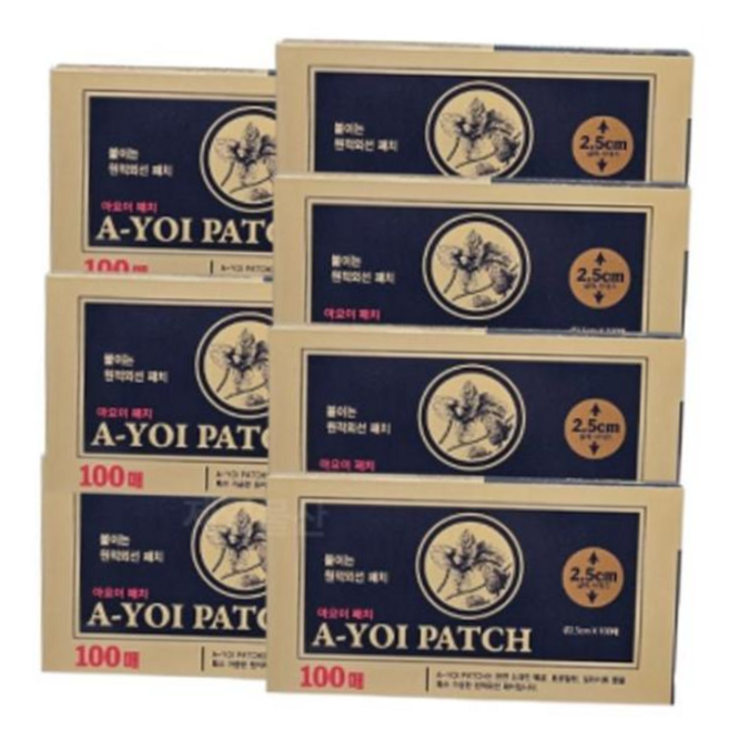 일본 아요이 자석패치 어깨 허리 자극완화 패치 100매 7개, 본상품
