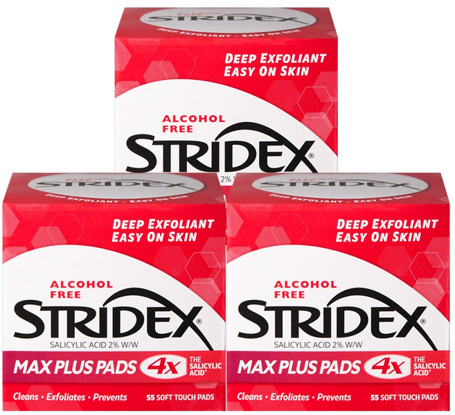 스트라이덱스 맥스 플러스 패드 180g, 55매입, 3개