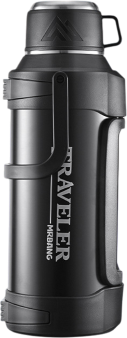 코코리브 초대용량 보냉보온병, 1개, 4000ml, 블랙