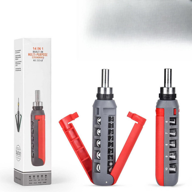 드라이버다각형 다기능 래칫 드라이버 세트 일체형 십자형 육각형 세트 매화 드라이버 배치 스타터, 01 빨간, 1개