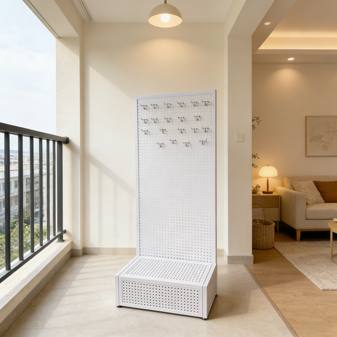 GD008 파티션 공간분리가벽 타공파티션 공간분리파티션 인테리어파티션 인테리어타공판 편의점진열대 160*60 마트진열대선반 철제파티션, T1