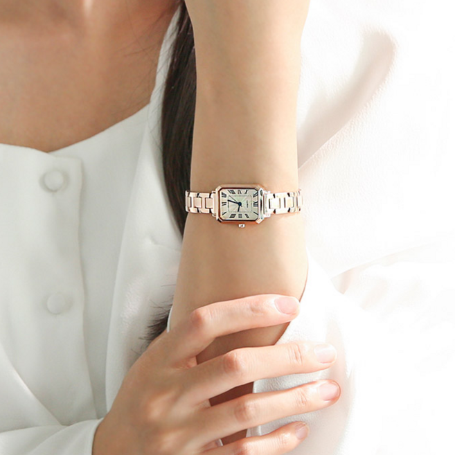 로이드 어썸스퀘어 대형 로즈골드 메탈시계 LL2G20409XGG