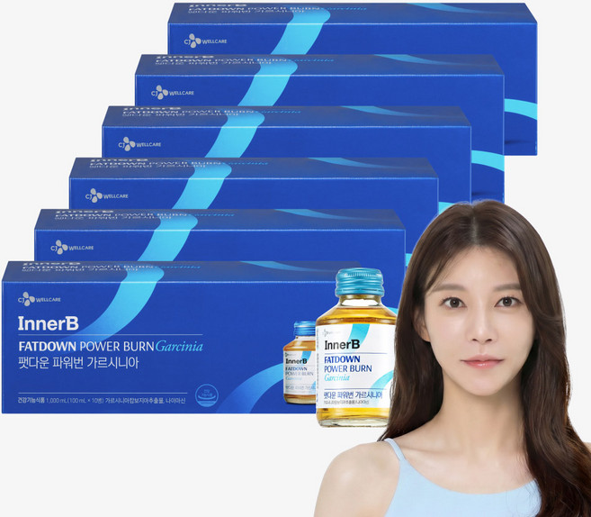 CJ 팻다운 파워번 마스터 가르시니아 10병, 1L, 6박스