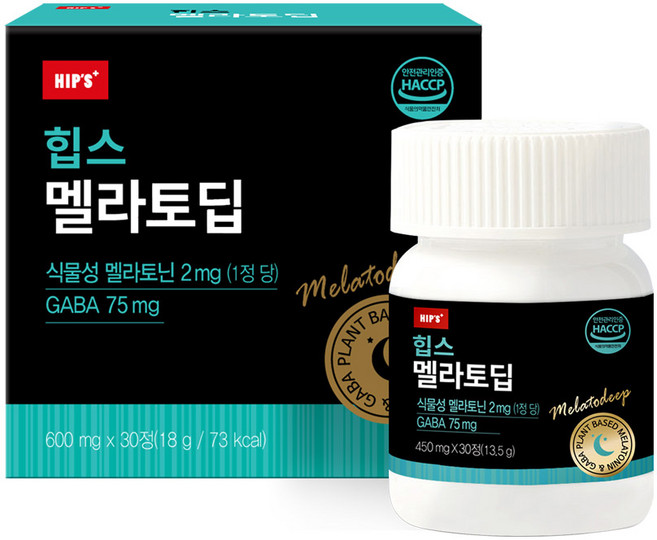 힙스멜라토딥정 식물성멜라토닌, 1개, 30정