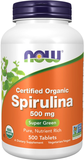 NOW Foods 螺旋藻500mg素食錠, 500顆, 1罐
