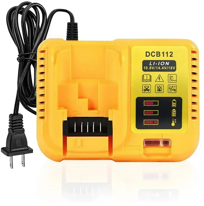 DCB118 DCB112 배터리 충전기 (디월트 DCB180 DCB120 DCB127 DCB200 DCB206 DCB205 DCB201 DCB203 / 충전기, 02 US Plug, 1