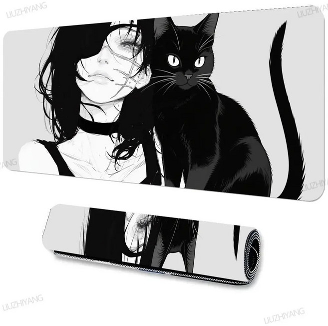 논슬립 초대형 사무용 게임용 가정용 마우스패드 400X900X3MM, 1개, 여자아이 3