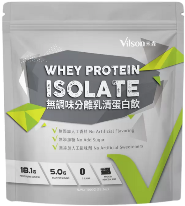 Vilson 米森 無調味分離乳清蛋白飲, 1kg, 1個