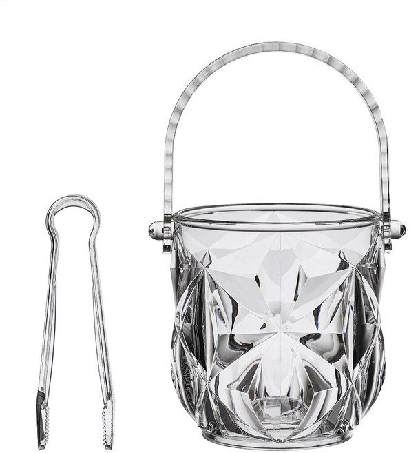 투명 아이스버킷 다이아+집게, 1개