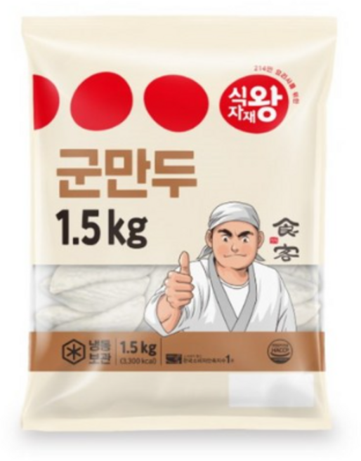식자재왕 군만두 30gx50ea 1.5kg, 1개