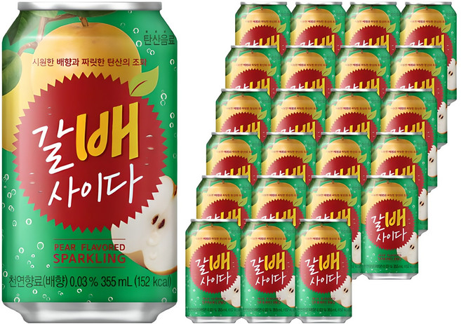 해태htb 갈배사이다, 355ml, 24개