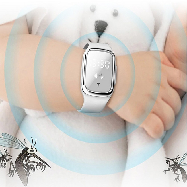 모기시루 모기 전자파 밴드 M8 방수 워치 usb 충전식 시계 가능