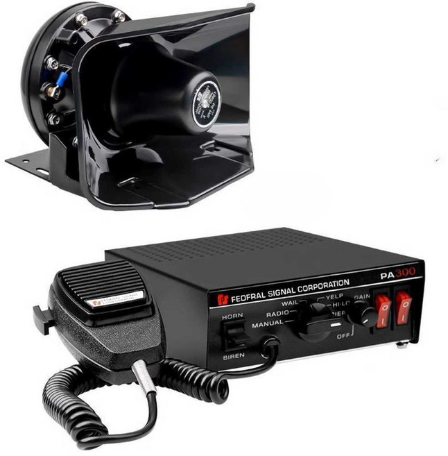 사이렌 메가폰 오디오 천장 주차단속 공사장 현장 스피커 차량용 경적 확성기 홍보, 300W24V 호스트, 1개