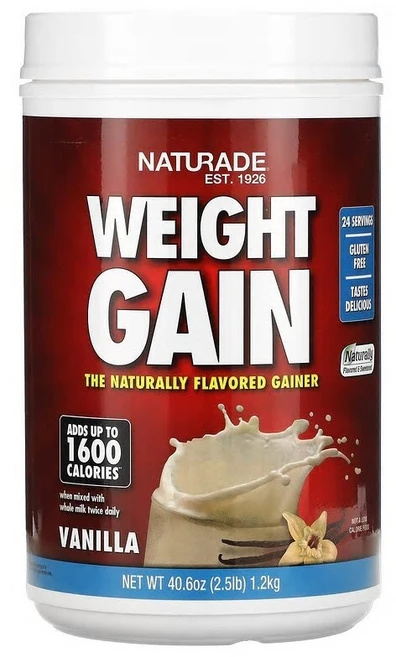Naturade 웨이트 게인 바닐라 2.5lbs(40.6oz), 3개 - 쿠팡