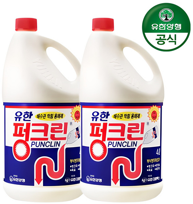 펑크린 배수구세정제, 4L, 2개