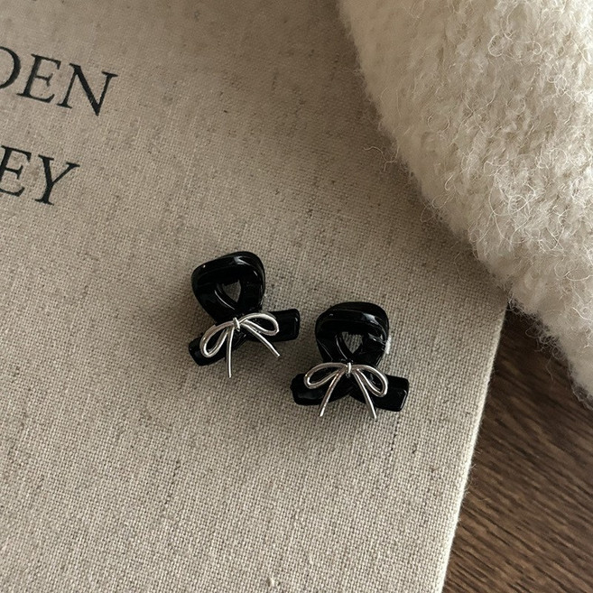 2P세트 귀여운 미니 리본 집게핀 헤어 집게핀 앞머리 머리핀 3colors