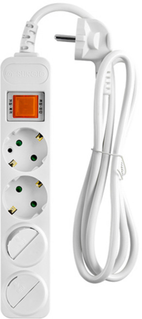 대현 모노케어 멀티탭 4구 접지 스위치 16A 2800w 전기연장선 전선형, 3m, 1개