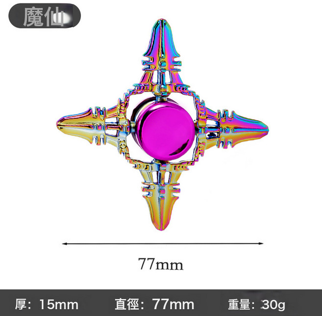 新款合金指尖陀螺減壓玩具Hand Spinner手指陀螺跨境批發地攤玩具, 1個, 炫彩未來紀元:如圖所示