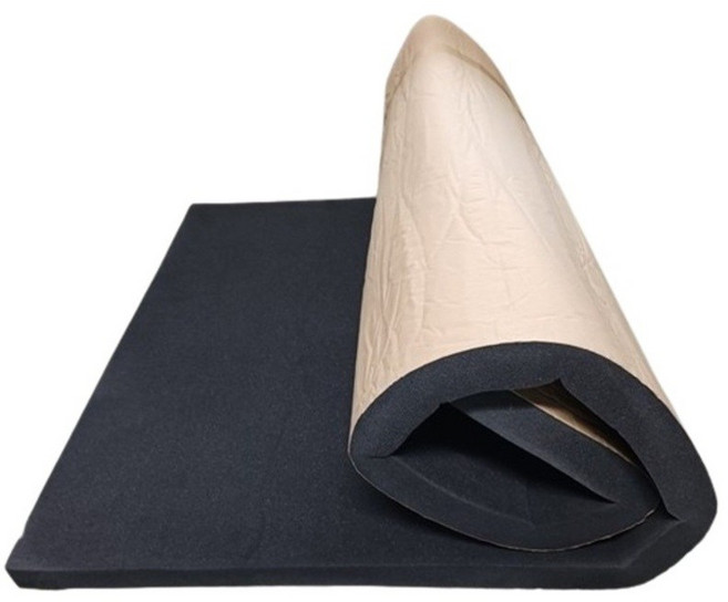 獨家台灣一級防火認證 隔音板 隔音窗 隔音門貼 窗戶隔音 萬用隔音 隔音牆, 1件, 平面(有膠)1x2公尺防火隔音棉, 黑色