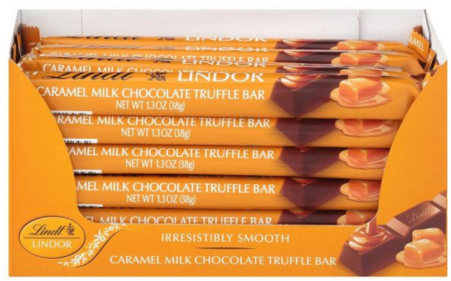 Lindt 초콜릿 린트 린도르 캐러멜 트러플 바 부드러운 속이 가득한 캔디 선물용으로 좋아요 1.3온스 24개입 1팩, Lindt 초콜릿 린트 린도르 캐러멜 트러플 바 부드러, 1.3 Ounce (Pack of 24)