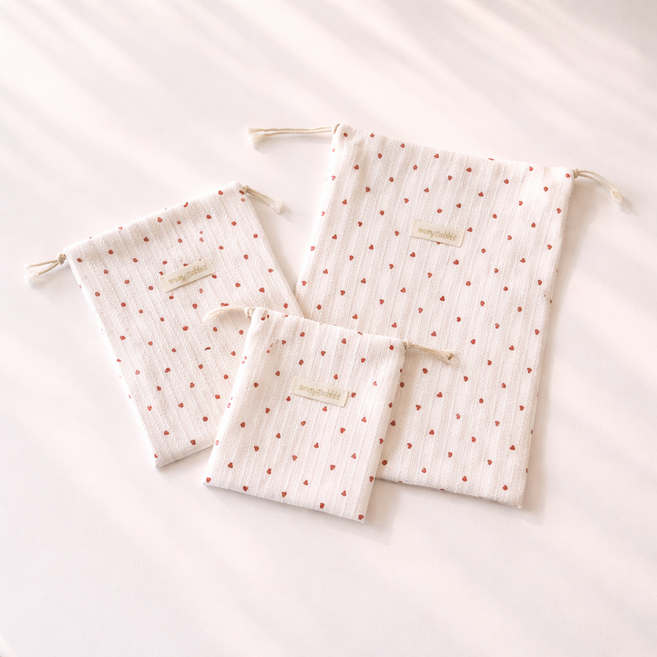 Dewit 복조리 파우치 화장품 파우치 여행 파우치 생리대파우치 스트링 파우치 3종 모두