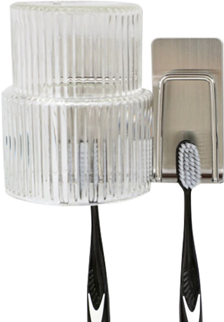 [비다하우스] 3M 접착식 스텐 욕실정리용품 수건건이 칫솔걸이, 7.스텐수세미걸이-실버, 1개