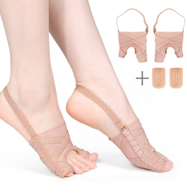 인생필품_무지외반 발가락 케어밴드세트 케어밴드1쌍+실리콘 발가락 보호대1쌍, 1세트