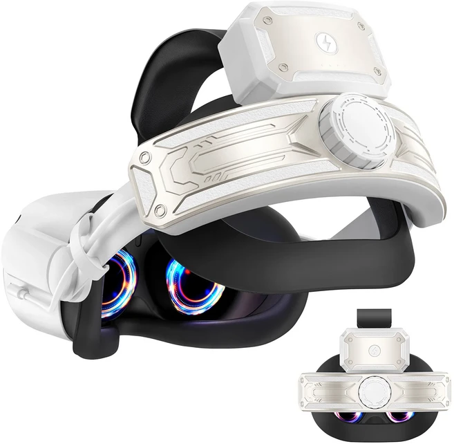 Meta/Oculus Quest 2용 배터리가 포함된 헤드 스트랩 조정 가능한 엘리트 교체 액세서리