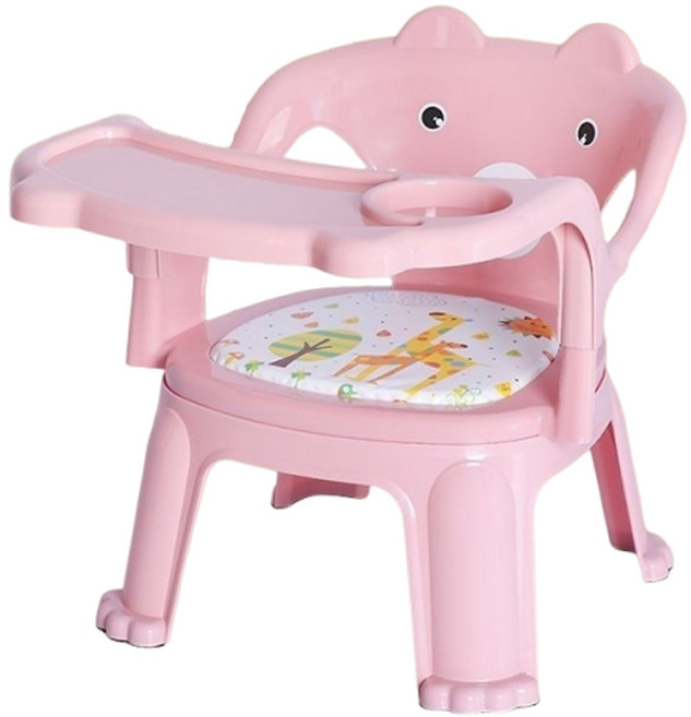寶寶餐椅 兒童餐椅 1到6歲 嬰兒椅 多功能兒童餐桌椅, 高貴粉+餐盤+防滑【超商限購一件】