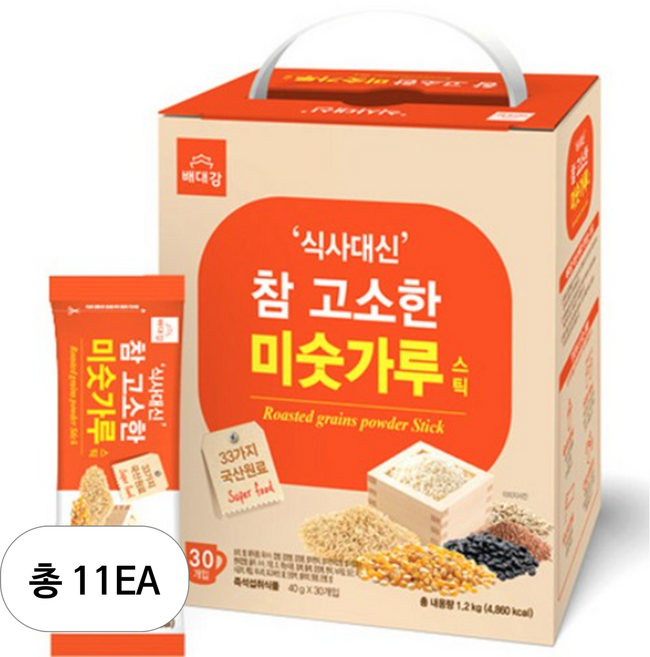 배대감 식사대신 참 고소한 미숫가루 스틱, 1.2kg, 11개