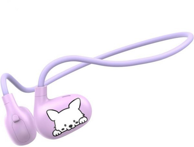 Generic 헤드폰 이어폰 헤드셋 무선 블루투스 LK15 오픈 이어 공기 전도 기능 초경량 85dB 볼륨 제한 청 용 퍼플, Purple