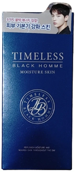 에스엔피 타임리스 블랙 옴므 모이스처 스킨, 1개, 130ml - 쿠팡