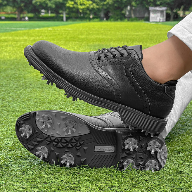 Golf Wind 男士高爾夫球鞋 布洛剋鵰花 耐磨 透氣 防滑