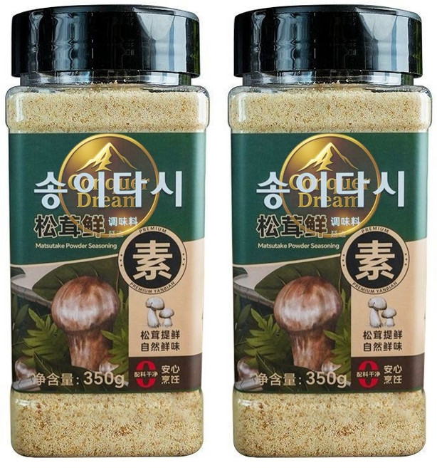 Conquer dream 송이버섯다시 장백산 버섯조미료 비건 다시조미료 350g, 2개