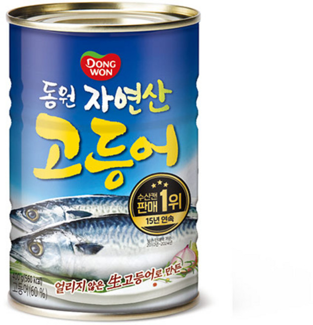 동원 고등어 원터치 통조림, 400g, 상세 설명 참조, 1개