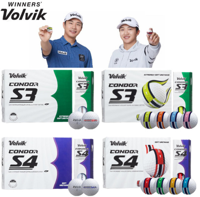 볼빅 정품 콘도르 골프공 12구, 1개, 12개입, S3 360 멀티팩 [김홍택 싸인볼 4구증정]