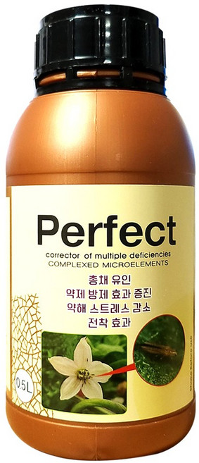 총채벌레유인제 퍼펙트 500ml+계량컵_식물이름표set 고추 오이 참외 토마토 배추 딸기 텃밭 화분 꽃속 총채유인제 농약혼용살포 총채 유인 약 싹 총채벌레살충제와 농약보조제, 500ml, 1개