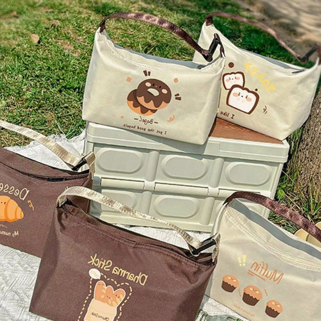 보냉런치백 도시락가방 베이커리 보냉백 피크닉 휴대용 대용량 수납, 1개, 바게트