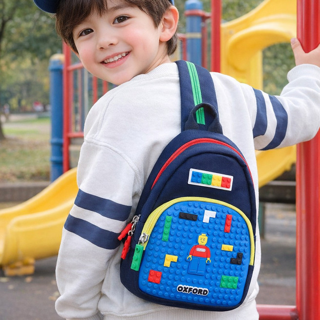 슬링백 옥스포드 허리색 보조가방 소풍가방 학원가방 핸드폰가방 남아