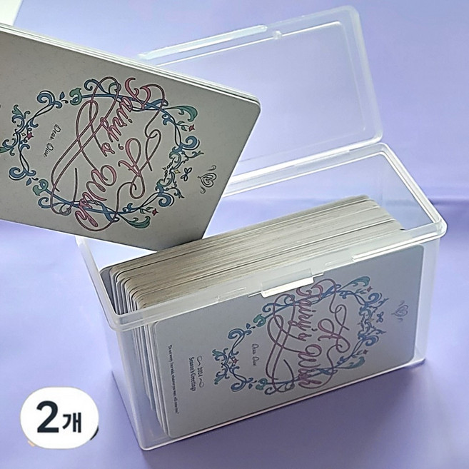 CENDY 포카통 케이스 포토카드 보관함, 2개, 투명