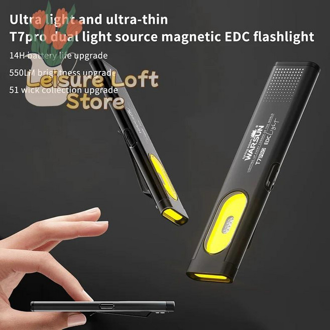 LED 키체인 플래시라이트 USB-C 충전식 600루멘 휴대용 미니 토치 포켓 랜턴 플러드 작업등 자석, Metal Case, 3. Blue, 1개