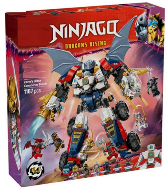 코코핑크 닌자고 쟌의 울트라 합체 로봇 레고 호환 피규어 71834, 1세트