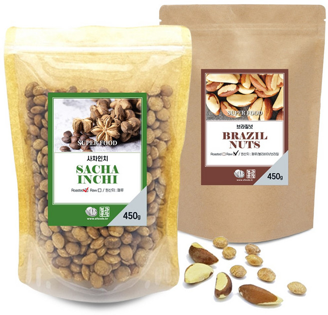 [견과공장] 페루산 브라질너트 MG 450g + 사차인치 450g 총 900g 햇상품 최신통관, 1개, 브라질너트mg 450g + 사차인치 450g