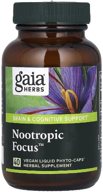 가이아허브 누트로픽 포커스 Nootropic Focus 징코빌로바 은행잎추출물 캡슐 40정, 1, 1개 - 쿠팡